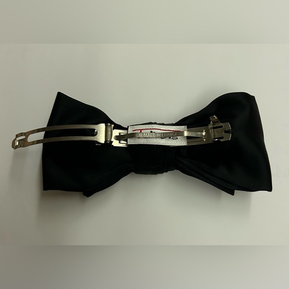 New French Clip Talbots Barrette Black Bow made in France - Picture 14 of 16
